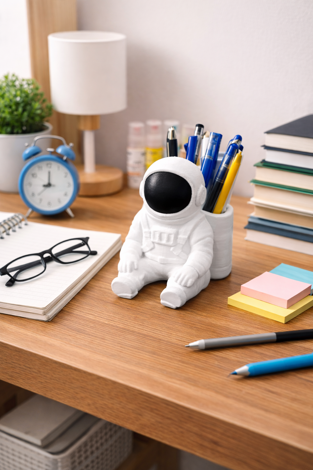 Mini Astronaut Pen Holder - White